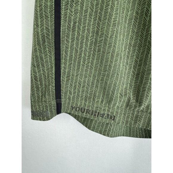 Lululemon Pace Breaker ‘Stretch Your Head’ Shorts Large Green Herringbone Lined - Picture 2 of 10